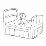 Bed Puppy Coloring Bedtime Surfnetkids Pages Puppies Night Time sketch template
