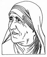 Coloring Nun Clipart Teresa Mother Drawing Pages Eyebrow Getdrawings Madre Printable Para Template Sketch Cliparts Colouring Calcuta Thank Library Webstockreview sketch template