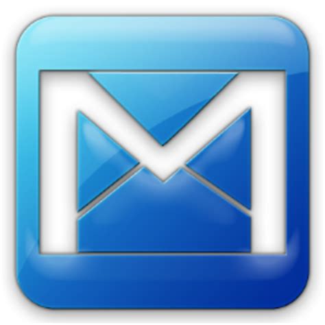 gmail square  icon blue jelly social icons softiconscom