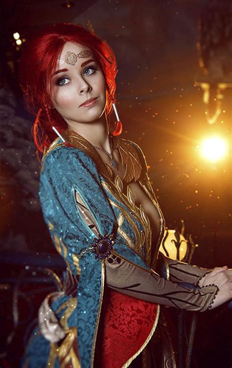 the witcher 3 triss merigold cosplay print etsy