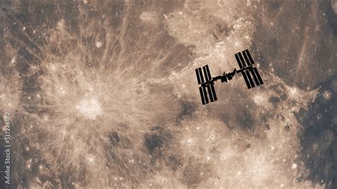 International Space Station Passing In Front Of The Moon The Iss And