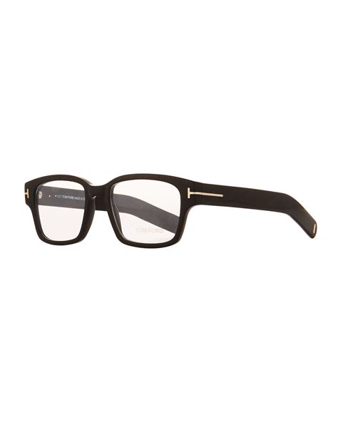 tom ford men s rectangular plastic eyeglasses black neiman marcus