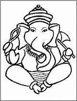 Ganesh Ganesha Shiva Goddesses Ganpati Getdrawings Chaturthi sketch template