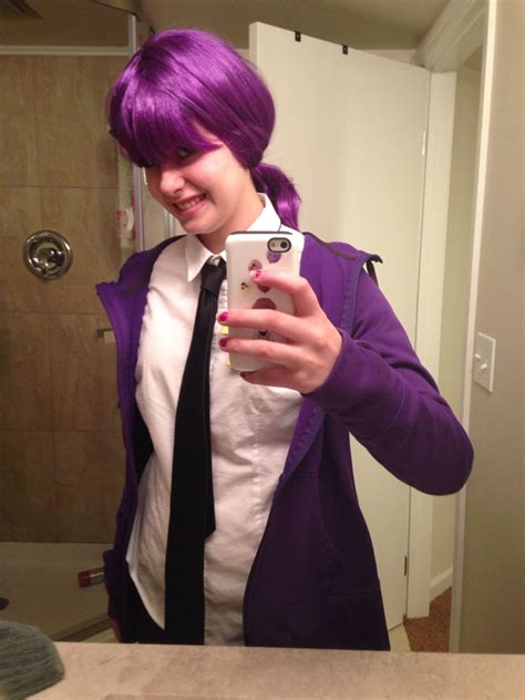 the beginning of my vincent purple guy cosplay i also