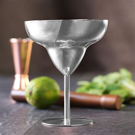 Stainless Steel Margarita Glasses 10 5oz 300ml Drinkstuff