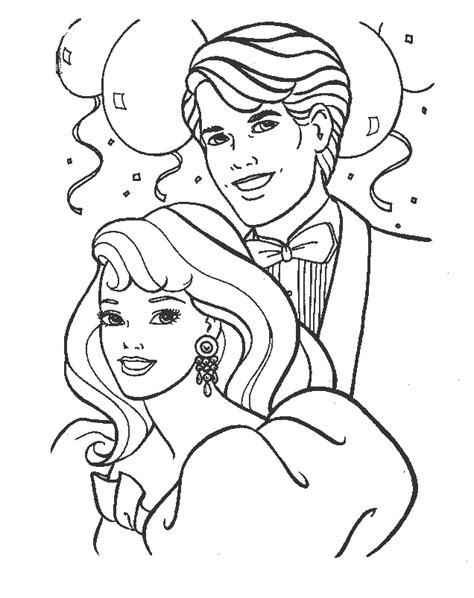 barbie  ken coloring pages coloring home