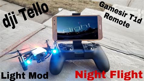 dji tello night flight gamesir td remote control youtube