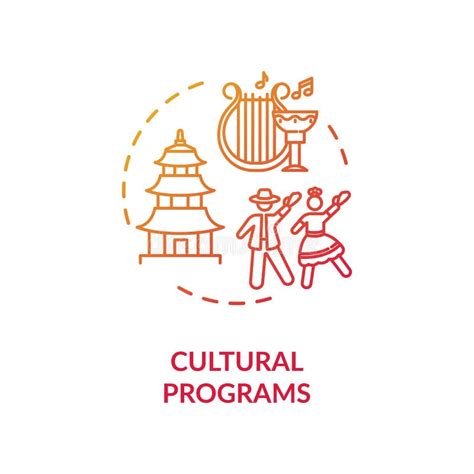 cultural programs concept icon stock vector illustration  diplomatic involve