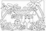 Jungle Coloring Pages Animals Colouring Cute Tree Drawing Print Template Animal Scene Sheet Item Getdrawings Details sketch template