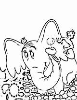 Hears Who Horton Coloring Getdrawings sketch template