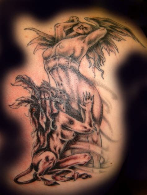 angel and demon tattoo