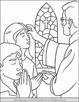 Coloring Ash Wednesday Pages Catholic Lent Thecatholickid sketch template