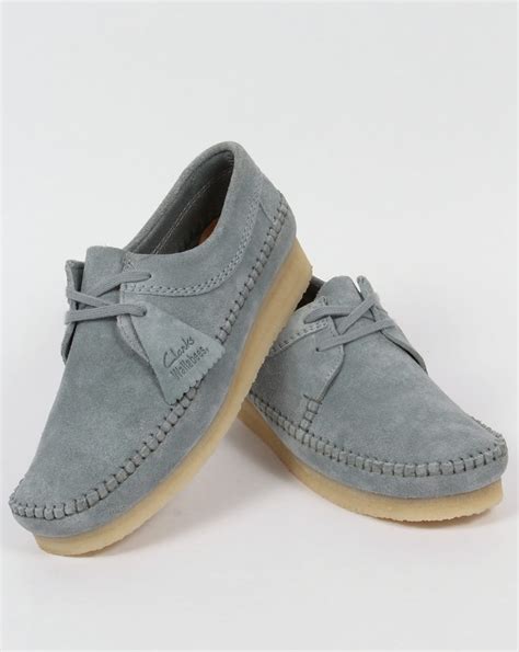 Clarks Originals Weaver Shoes Blue Grey