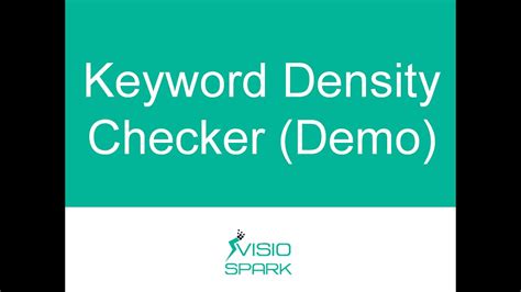 keyword density checker youtube