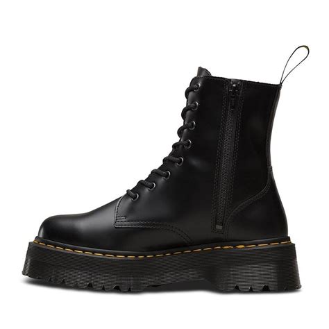 dr martens womens jadon polished smooth leather ankle boots black millars shoe store dr