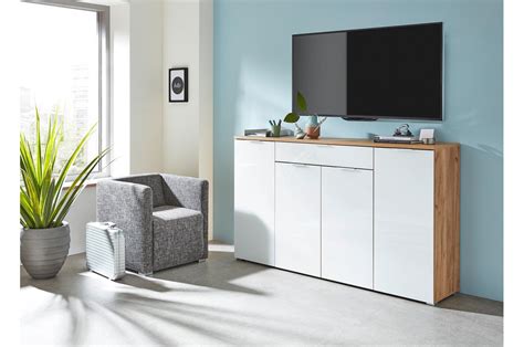 meuble buffet moderne bois  blanc facade en verre  cm cbc meubles