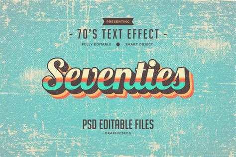 seventies style text effect