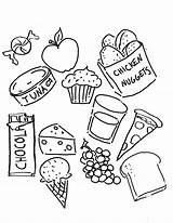 Comida Chatarra Alimentos Saludable Nutritiva Sana Preescolar Imagui Alimenticios sketch template