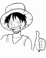 Luffy Laughing Printable sketch template