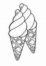 Cone Tableta Icecream Creams Triazs Cupcakes Pintar Chocolates Krim sketch template