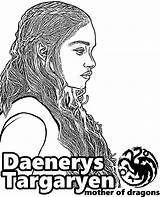 Daenerys Targaryen Coloring Pages Emilia Clarke Mother Thrones Dragons Game Topcoloringpages Print Choose Board sketch template