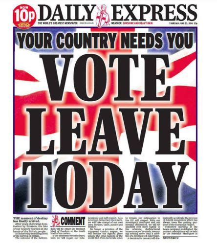british tabloids caused brexit  pretty    bad
