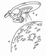 Starship Space Spock Scanning Startrek Voyager Coloriages Kirk Designlooter sketch template