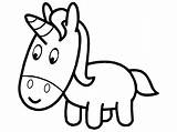 Baby Coloring Pages Unicorn Outline Clipart Kids Library Cartoon Clip sketch template