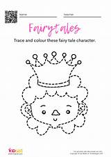 Tracing Coloring Fairytales sketch template