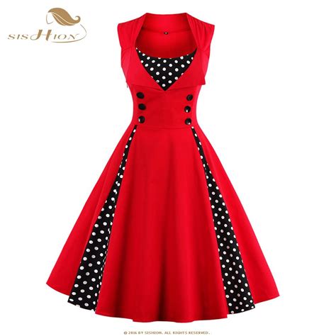 Sishion 2017 New 50s 60s Retro Vintage Dress Audrey Hepburn Sleeveless