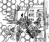 Coloringpage Spoonflower Fabric Original sketch template