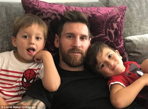 barcelona star messi shares family snap  instagram daily mail