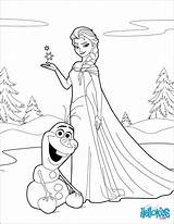 Olaf Elsa Coloring Pages Frozen Color Print Disney Hellokids Online sketch template