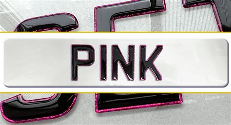 pink sparkle  pack gb number plates