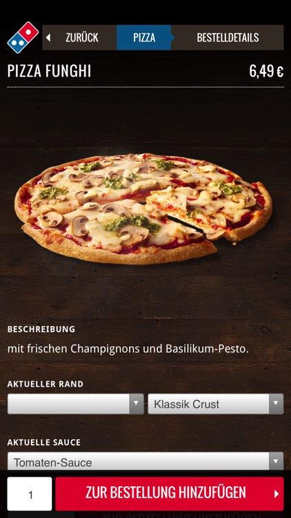 dominos app fuer das iphone  dominos pizza enterprises limited