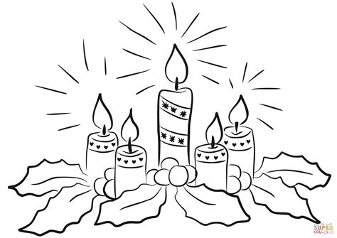 advent candles coloring page  printable coloring pages