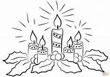 Coloring Advent Candles Pages Drawing Printable sketch template