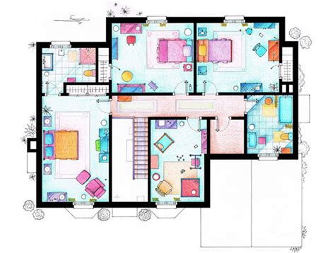 Interesting Detailed Floor Plans Of Famous Tv Shows By Iñaki Aliste