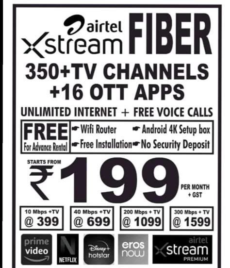 airtel fibernet broadband plans  chennai