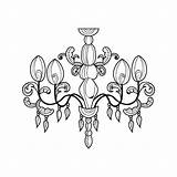 Chandelier Illustration Premium Vector Accessory Sketch Luxury Decor Classic sketch template