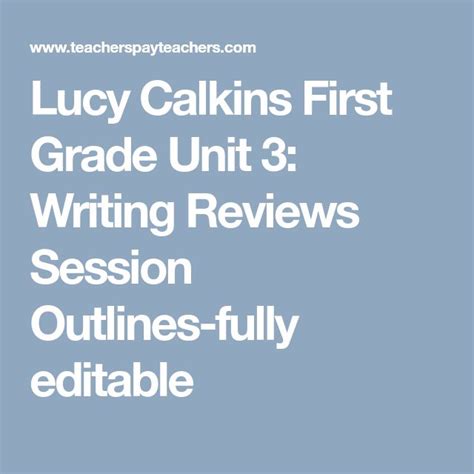 lucy calkins writing  grade unit  editable lucy calkins lucy