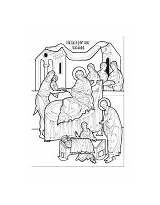 Nativity Theotokos Coloring sketch template
