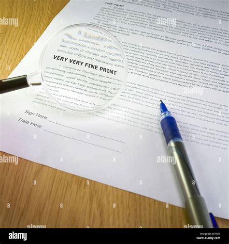 fine print stock photo alamy