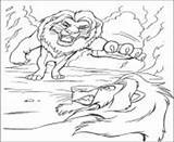 Coloring Pages Mufasa Scar Attacks C4bc Lion King sketch template