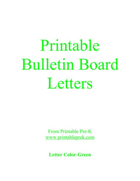 printable bulletin board letters templates prntbl