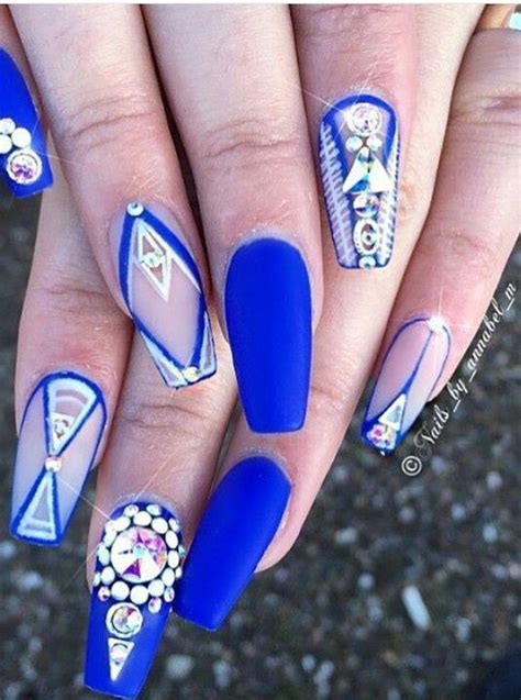 Matte Royal Blue Nails Design Mighty Bonita