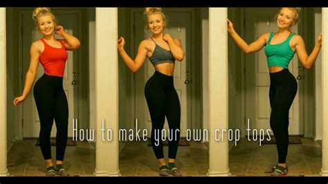 crop   gym short long crop top tutorial