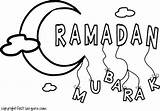 Ramadan Coloring Mubarak sketch template