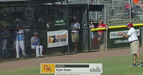 manager kyle dean mic d up for the oklahoma win little league