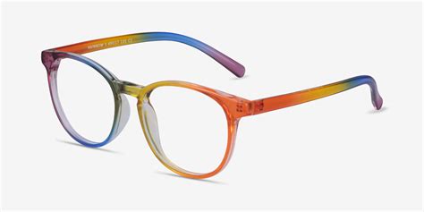 rainbow round rainbow full rim eyeglasses eyebuydirect